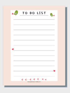 Free Printable To-Do Lists/Notes