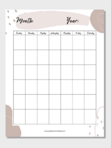 Free Calendar Printables PDF