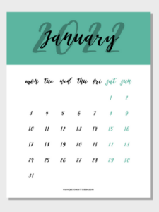 Free Calendar Printables PDF