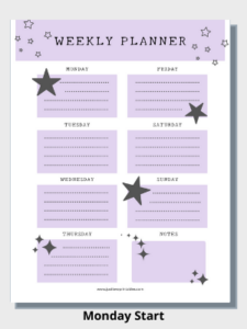 Free Weekly Plan Printable