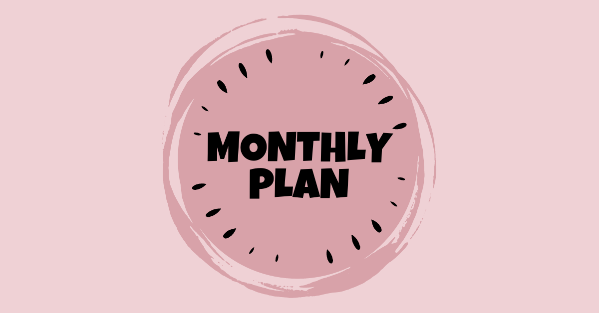 Free Printable Monthly Plan