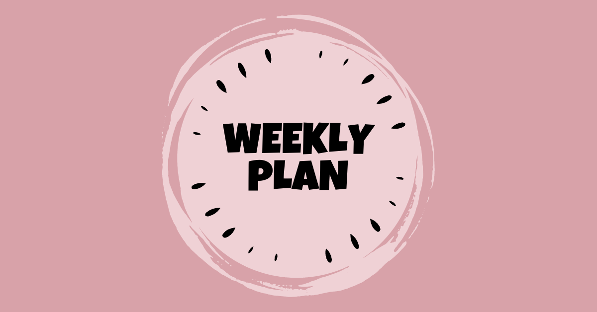 Free Weekly Plan Printable