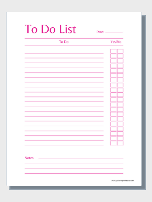 Free Printable To Do Lists Notes