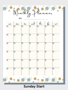 Free Printable Monthly Plan - Just Love Printables