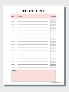 Free Printable To-Do Lists/Notes