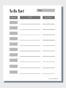 Free Printable To-Do Lists/Notes