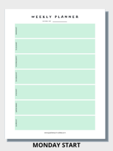 Free Weekly Plan Printable