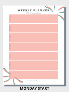 Free Weekly Plan Printable
