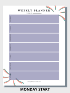 Free Weekly Plan Printable