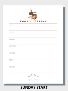 Free Weekly Plan Printable