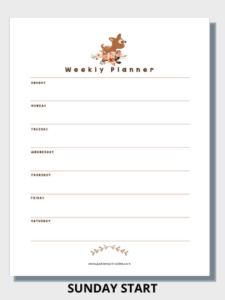 Free Weekly Plan Printable