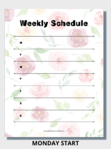 Free Weekly Plan Printable