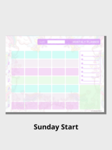 Free Printable Monthly Plan - Just Love Printables