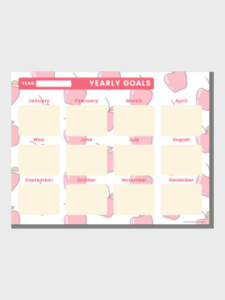 Free Printable Yearly Plan - Just Love Printables