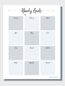 Free Printable Yearly Plan - Just Love Printables