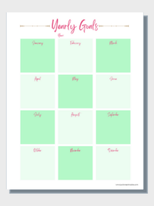 Free Printable Yearly Plan - Just Love Printables