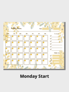 Free Printable Monthly Plan - Just Love Printables