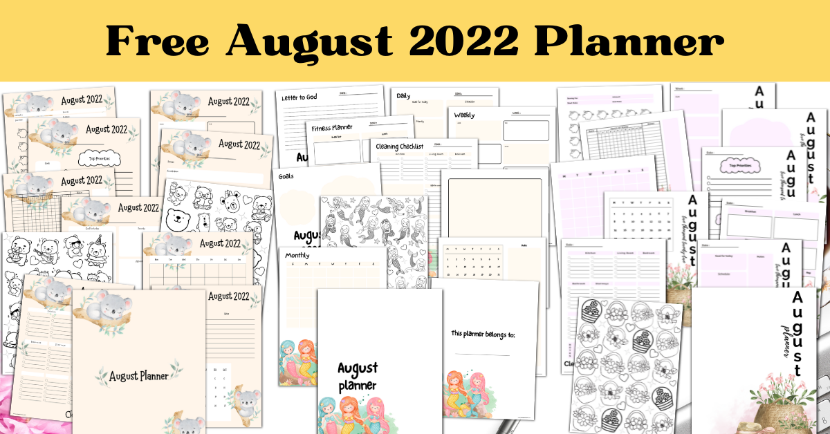 Free August 2022 Planner