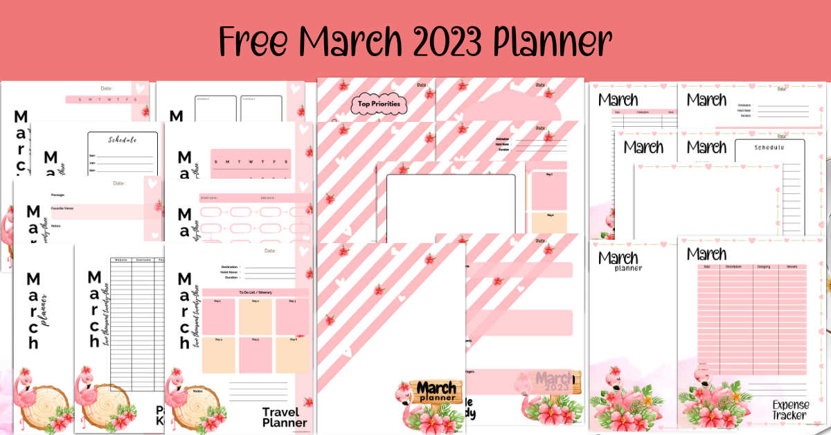 Free March 2023 Planner