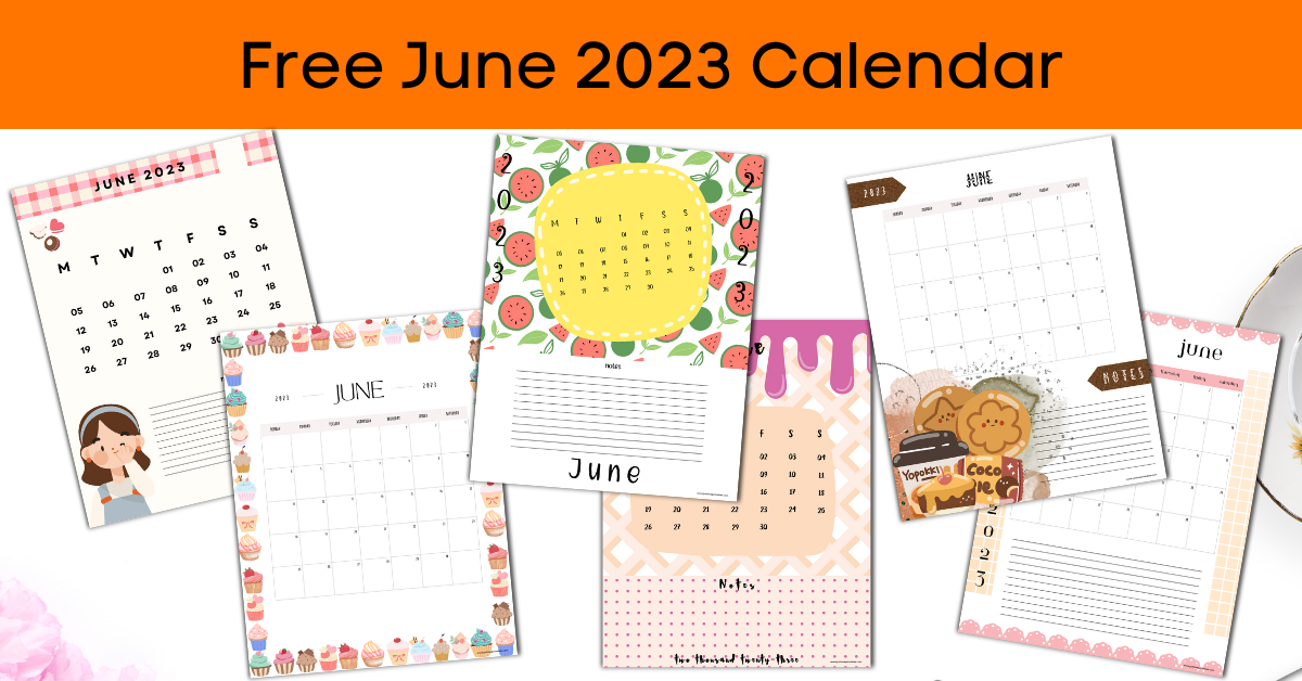 Free June 2023 Calendar