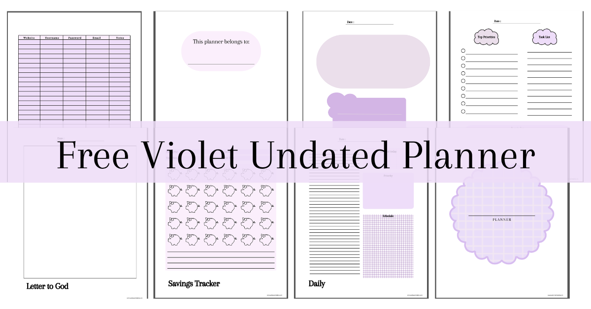 The Ultimate Guide to Free Undated Printable Planners for Busy Moms ...